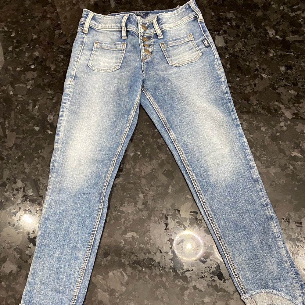 Silver ankle jeans